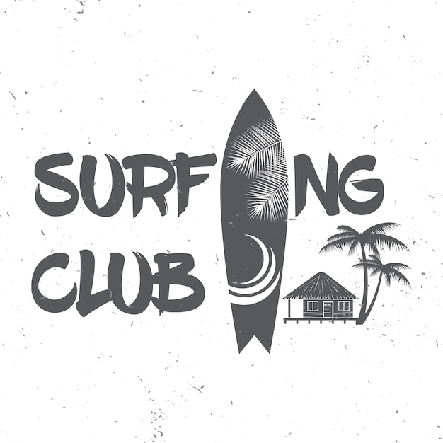 Plik wektorowy koncepcja klubu surfingowego