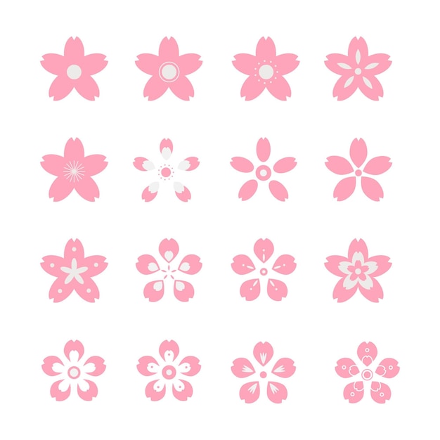 Plik wektorowy koncepcja kolekcji sakura