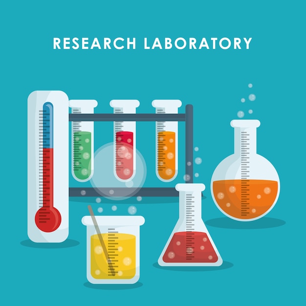 Koncepcja Laboratorium Z Ikoną Chemicznych