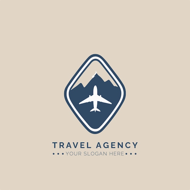 Plik wektorowy koncepcja logo agencji turystycznej dla firmy i marki