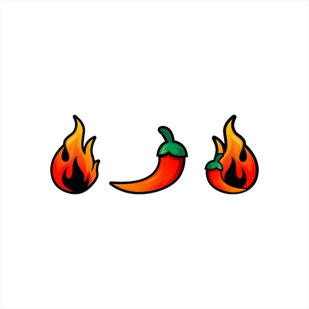 Koncepcja Logo Chili I Ognia