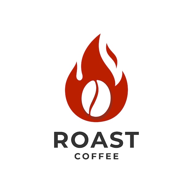 Plik wektorowy koncepcja logo kawy i płomienia