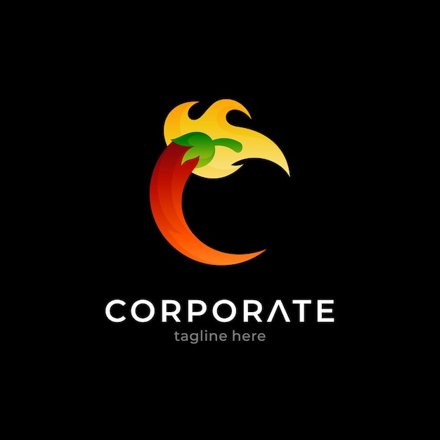 Koncepcja Logo Litery C Chili