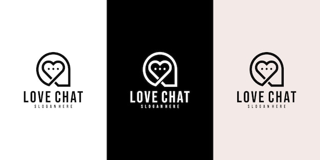 Koncepcja Logo Love Chat