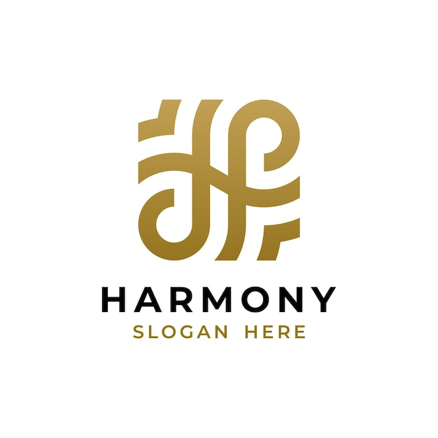 Koncepcja Logo Luksusowego Monogramu Litery H Dla Firmy Zajmującej Się Nieruchomościami