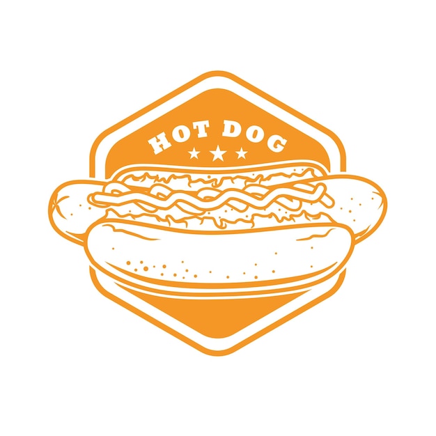 Koncepcja Logo Sklepu Z Hot Dogami