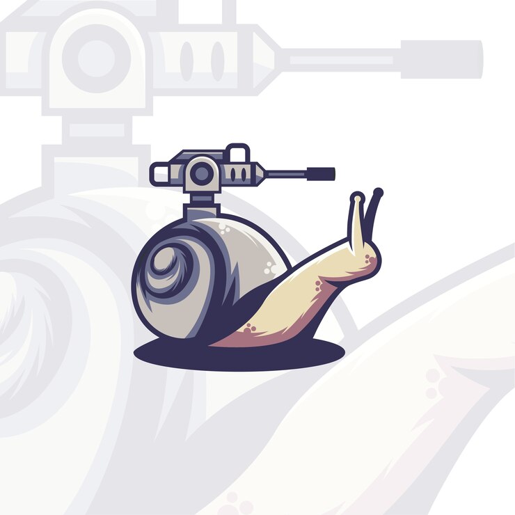 Koncepcja logo Tank ślimakowy