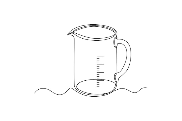 Koncepcja narzędzi kuchennych Wektorowa ilustracja graficzna projektu rysunku pojedynczej linii