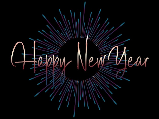 Plik wektorowy koncepcja noworocznych fajerwerków i szczęśliwego nowego roku 2024 z fajerwerkami na ciemnym abstrakcyjnym tle