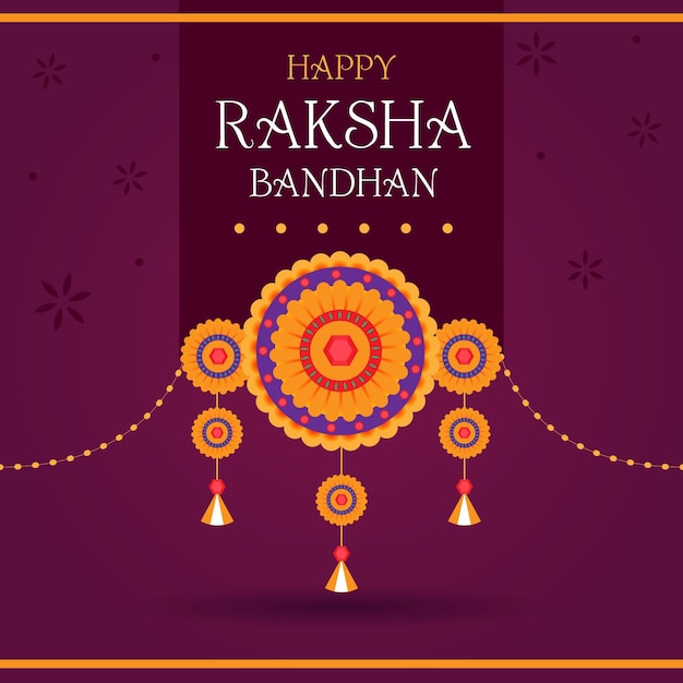 Koncepcja płaski raksha bandhan