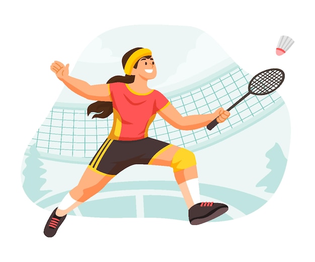 Koncepcja postawy kobiecej postaci badmintonowej
