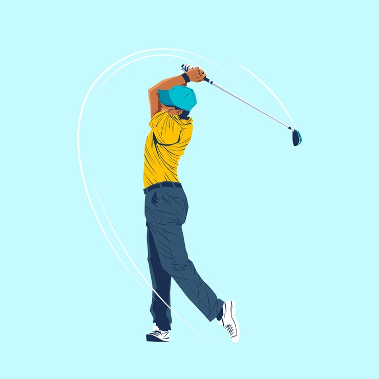 Koncepcja pozycji huśtawki golfisty