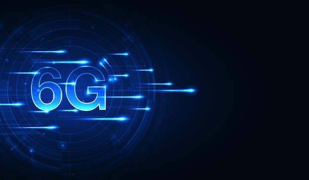 Koncepcja Prędkości Technologii 6g Nowoczesna Koncepcja Połączenia Sieciowego Tło Globalne Połączenie