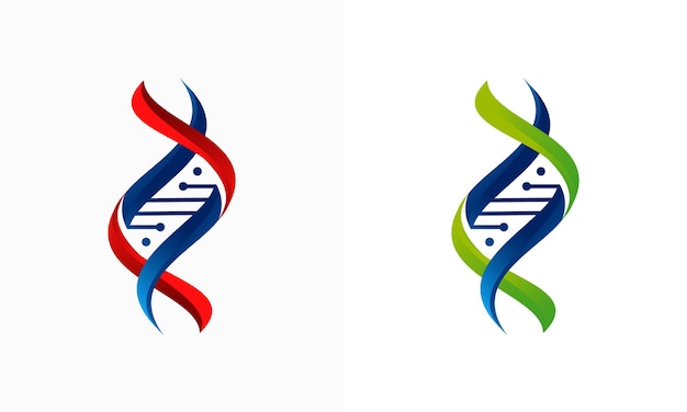 Koncepcja Projektów Logo 3d Dna, Szablon Projektów Logo Gen