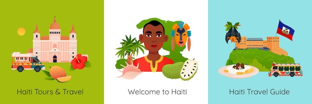 Plik wektorowy koncepcja projektowa haiti