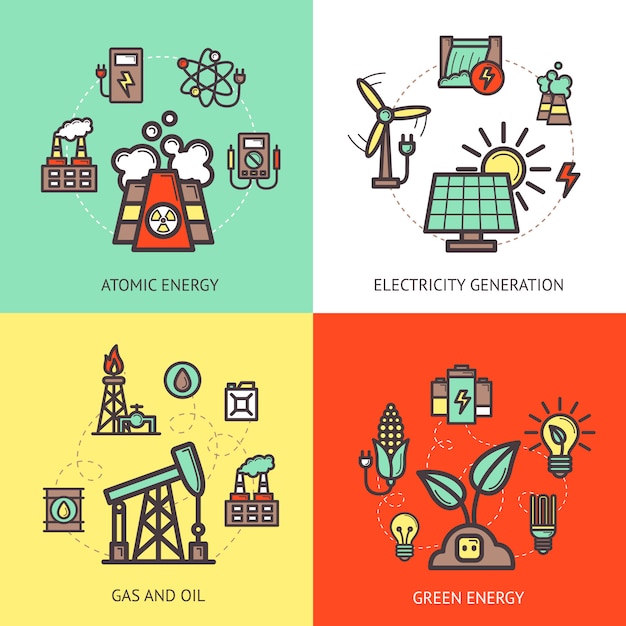 Plik wektorowy koncepcja projektowania energii