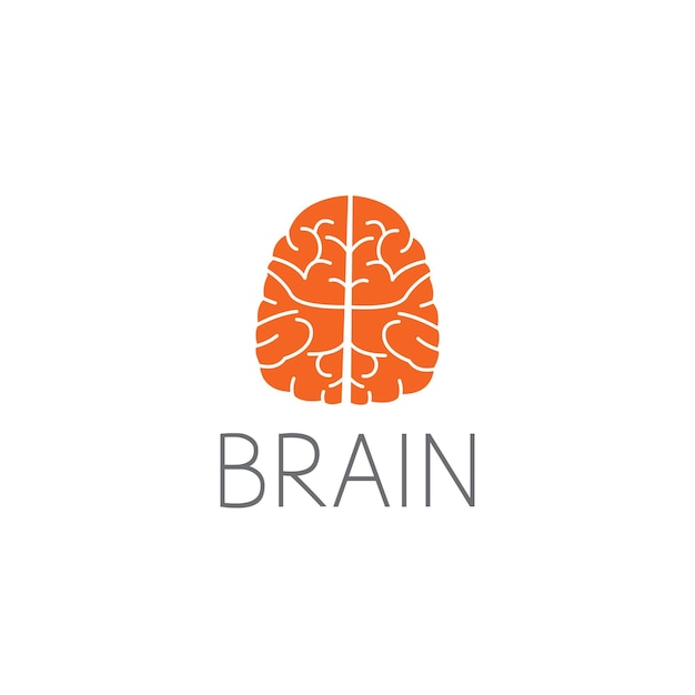 Koncepcja Projektowania Graficznego Logo Mózgu. Edytowalny Element Mózgu, Może Być Używany Jako Logotyp, Ikona, Szablon W Internecie I Druku
