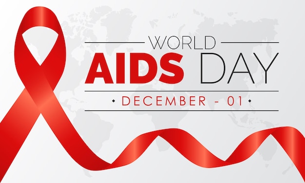 Koncepcja Projektowania Ilustracji Wektorowych światowego Dnia Aids Obserwowanego 1 Grudnia