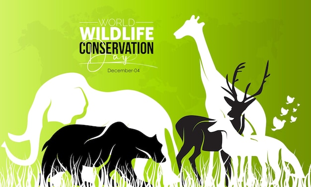 Plik wektorowy koncepcja projektowania ilustracji wektorowych światowego dnia ochrony przyrody obserwowanego 4 grudnia