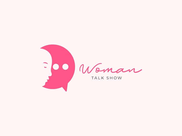 Koncepcja Projektowania Logo Kobiety Talk Show