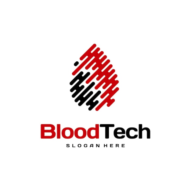 Koncepcja Projektowania Logo Pix Blood Technology, Szablon Projektów Logo Blood Healthcare