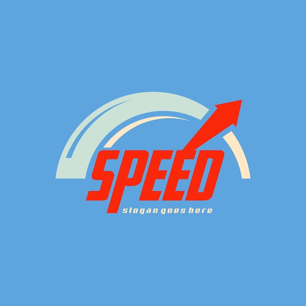 Koncepcja Projektowania Logo Prędkości Wektor Prędkościomierz Logo Szablon
