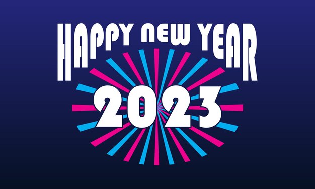 Koncepcja projektowania logo typografii 2023 Szczęśliwego Nowego Roku Projekt logo 2023