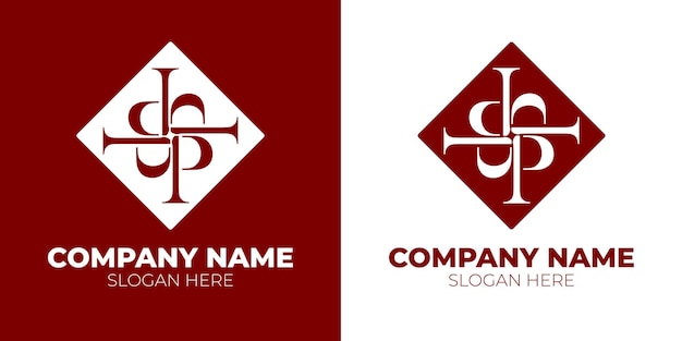 Koncepcja projektowania logo w stylu litery p
