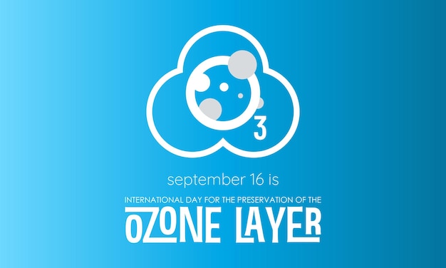 Koncepcja Projektu Ilustracji Wektorowych Międzynarodowego Dnia Ochrony Warstwy Ozonowej Obserwowanej Każdego 16 Września