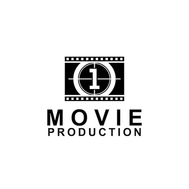 Koncepcja Projektu Logo Filmu Wektor