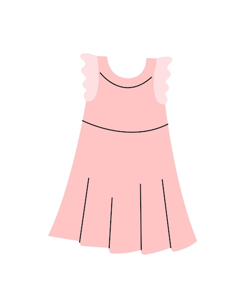 Plik wektorowy koncepcja różowej kobiecej sukni