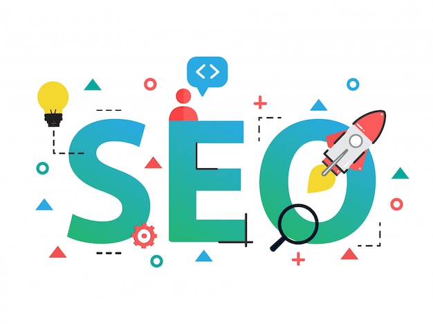 Plik wektorowy koncepcja seo search engine optimization