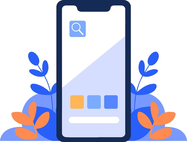 Koncepcja Smartfona W Płaskim Stylu Ux Ui Izolowana Na Tle