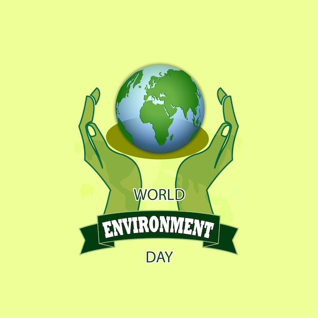 Koncepcja światowego dnia Ziemi Ziemi Projekt 3D Szczęśliwy dzień środowiska 05 czerwca Mapa świata