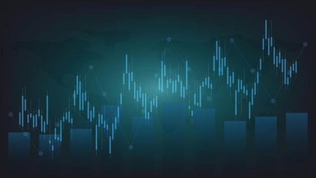 Koncepcja Sytuacji Gospodarczej. Finansowe Statystyki Biznesowe Z Wykresem świecowym Pokazują Giełdę