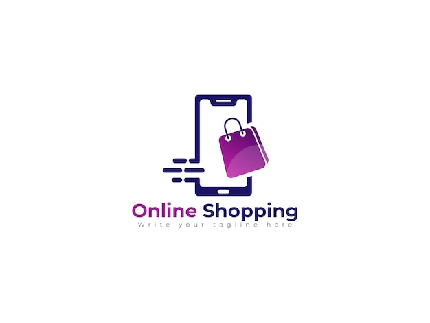 Koncepcja Szablonu Projektu Logo Cyfrowych Zakupów Na Zakupy Online