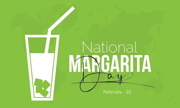 Koncepcja Szablonu Projektu National Margarita Day Obserwowana 22 Lutego Ilustracja Wektora żywności I Napojów