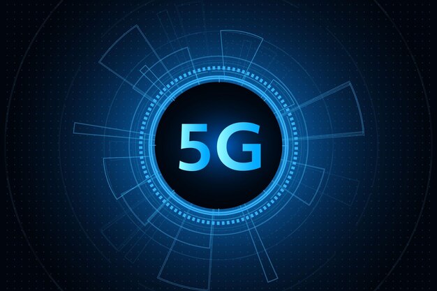 Koncepcja technologii sieci mobilnej 6G Nowa generacja telekomunikacji mobilnej o wysokiej prędkości Inter