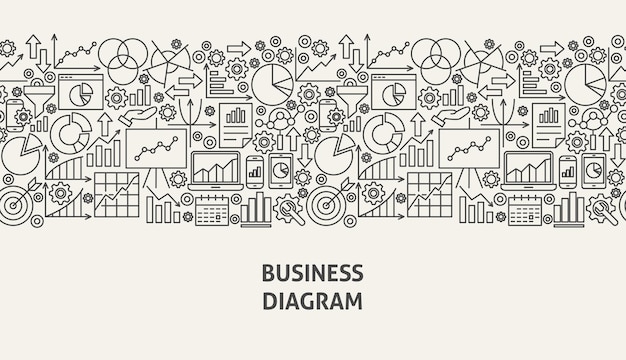 Koncepcja Transparentu Diagramu Biznesowego. Ilustracja Wektorowa Linii Web Design.