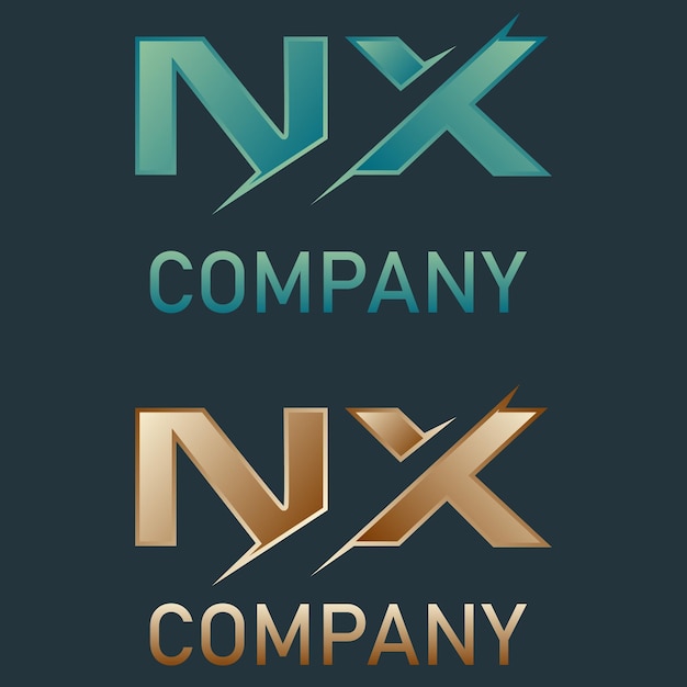 Plik wektorowy koncepcja wektorowa profesjonalnego projektowania logo n i x
