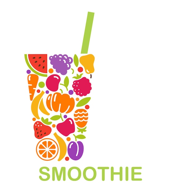 Plik wektorowy koncepcyjny symbol smoothie