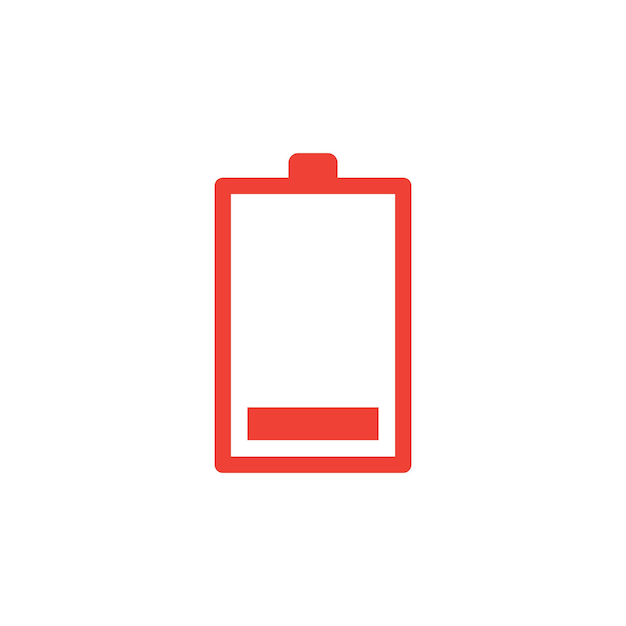 Plik wektorowy konstrukcja ikony niskiej baterii