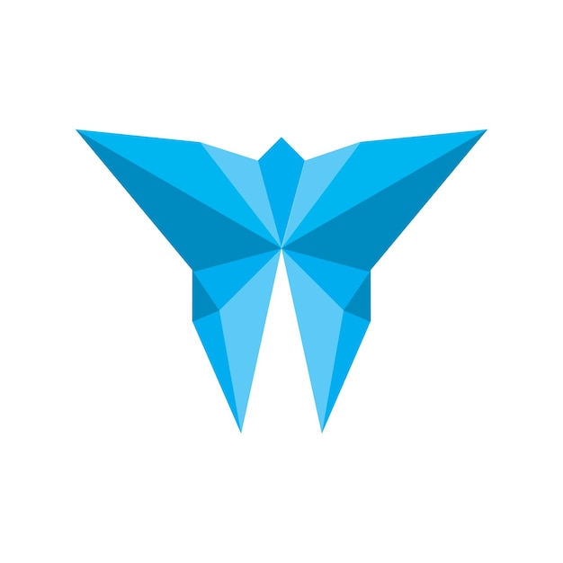 Plik wektorowy konstrukcja logo o kształcie geometrycznym motyla izolowana na białym tle