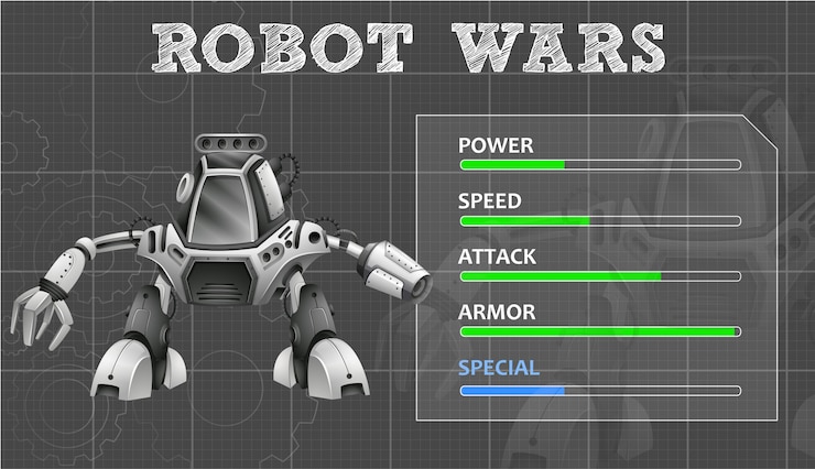 Wektor konstrukcja robota z wieloma funkcjami