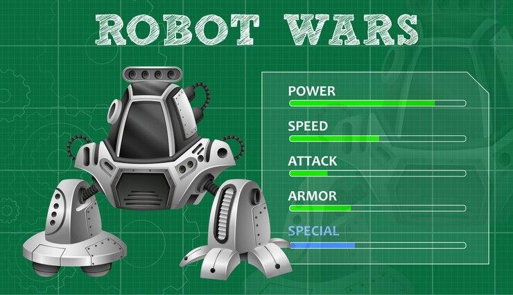 Wektor konstrukcja robota ze specjalnymi cechami