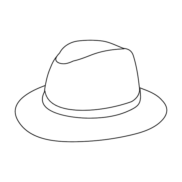 Plik wektorowy kontur męskiej czapki