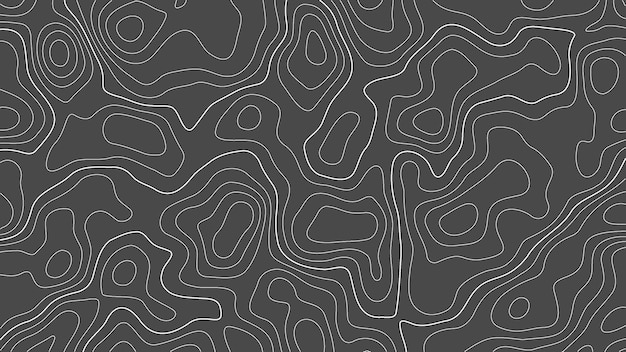 Konturowe tło mapy topograficznej Topografia i geografia Mapy siatki abstrakcyjne tło Edytowalny uderzenie Grafika liniowa Relief topograficzny Subtelne czarne tło wektorowe Styl vintage na świeżym powietrzu