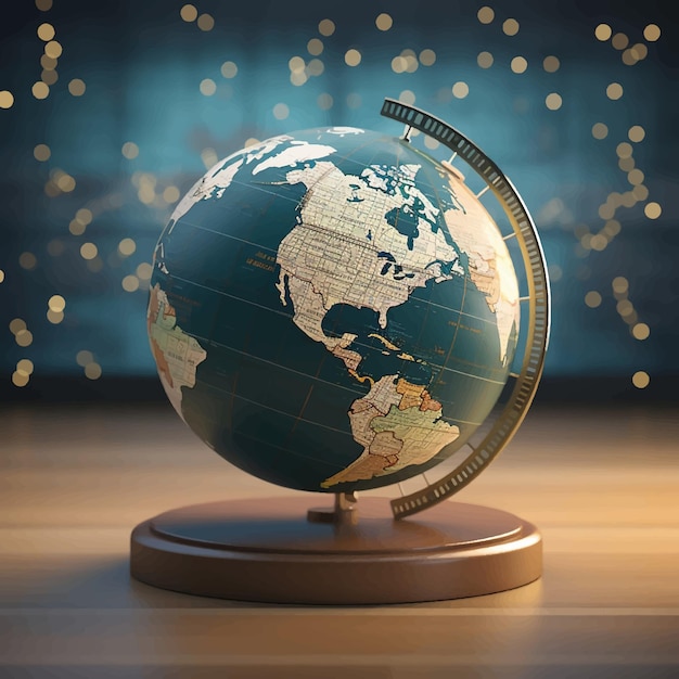 Plik wektorowy kontynent geografia kartografia planeta oszczędź sferę globus uczenie się międzynarodowe środowisko