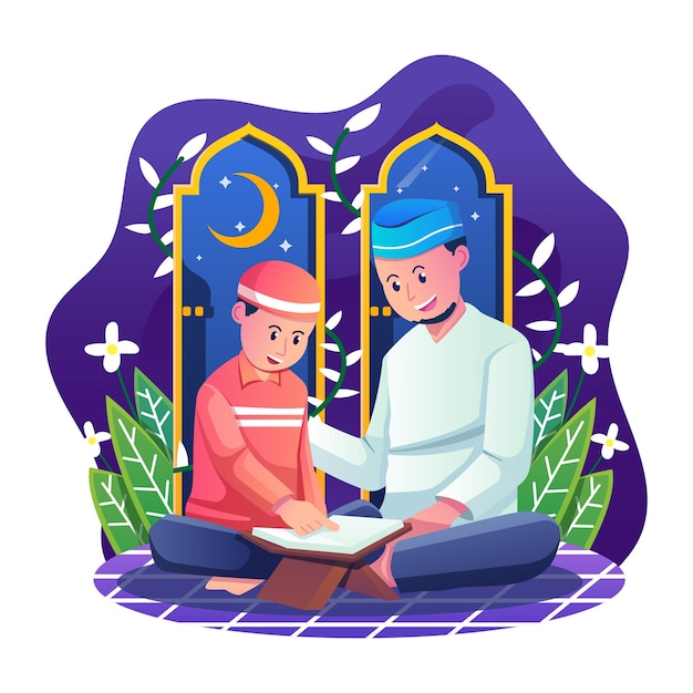 Koran razem w nocy Ilustracja