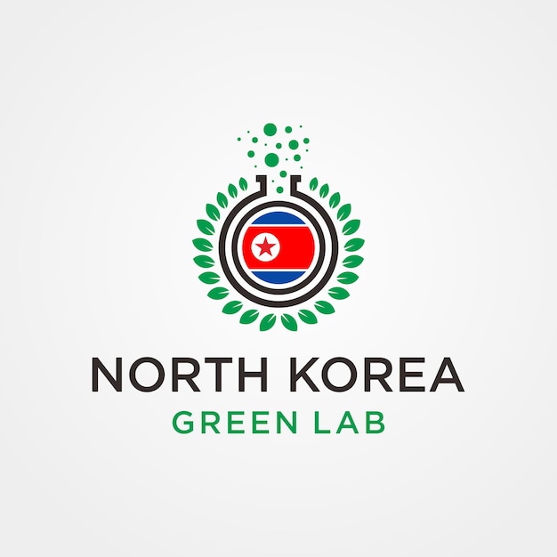 Korea Północna Green Lab Logo Vector